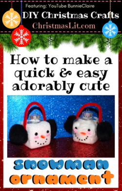 How to Make Really Cute Snowman Ornament Craft DIY Tutorial