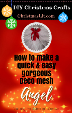How to make a quick and easy deco mesh angel tutorial DIY