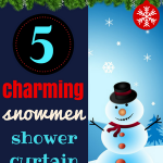 Snowman Shower Curtain set