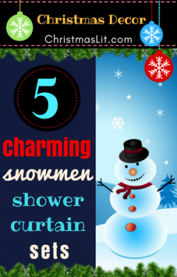 Snowman Shower Curtain set